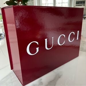 Gucci Burgundy Gift Box with White Logo